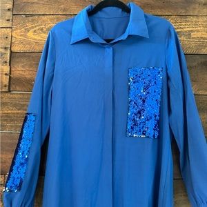 Blue navy dress with strass